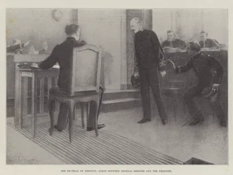 The Re-Trial of Dreyfus, Scene Between General Mercier and the Prisoner